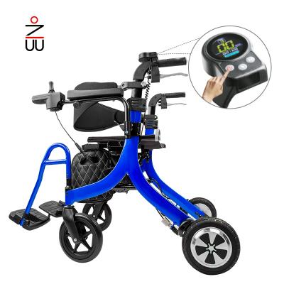 China Power aid and resistance multifunctional mobility electric walker rollator for the elderly for sale