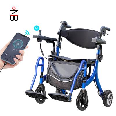 China Power Aid And Electric Resistance Older Aluminum Wheels Rollator In Canton for sale