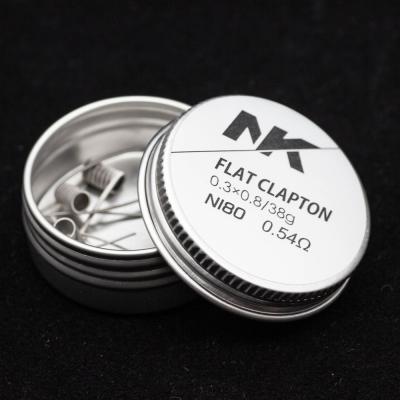 China NK thermal resistance nichrome80 high quality wire clapton heating flat coil for rda rta for sale