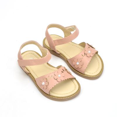 China Insulative Girls Sandals Kids Summer Shoes Kids Sandals For Princess Shoes Girls Beach Shoes Girls PU Leather Flower Girls Sandals for sale