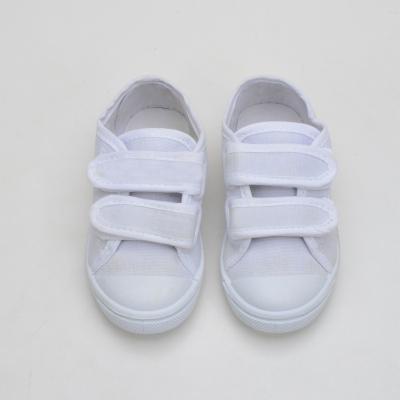 China Insulative Good Sale Customizable Children's White Canvas Shoes For Kid Boys And Girls for sale