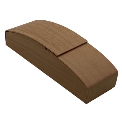 China Wholesale Luxury Wooden Grain Iron Sunglasses Case Custom Logo Packaging Box Leather Glasses Case for sale