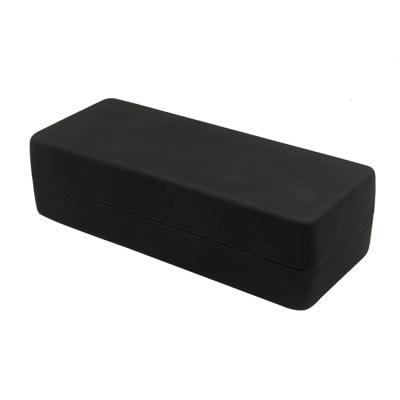 China Fashionable .eco-friendly Square Iron Black Color Big Hard Sunglass Case Custom Logo for sale