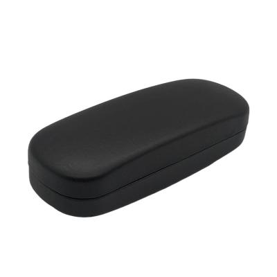 China Optical Glasses Packing Black Leather Hard Custom Sunglass Case Eye Glass Cases Wholesale For Big Glass for sale