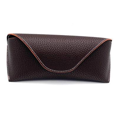 China New fashion .eco-friendly fashion eyewear pocket wholesale fashionable sunglasses Brown bags soft case luxury leather eyeglasses glass case for sale