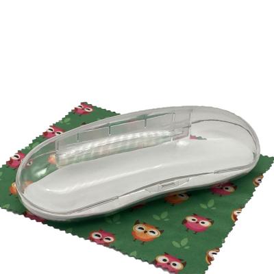 China Optical Glasses Racing Plastic Clip On Sun Glasses Case Clear Glass Car Hard Case for sale