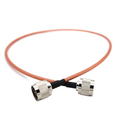 China Male Plug rg316 rg174 rg58 rg6 Brass/Plastic N Connector To Male N Din Connector RF Cable Assembly Cable For Antenna for sale