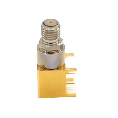 China PCB brass diagonal coaxial instala conector de interruptores SMa de Conector SMA female connector sma for sale