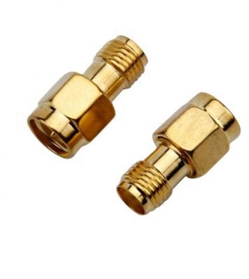 China For Antenna And Communicate Adapter Connector Female To SMA Male Connector RF Straight Connector RP-SMA Gold Plated for sale