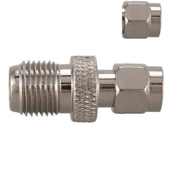 China RF F Jack Female To Straight SMA Plug Male 50ohm Connector Adapter for sale