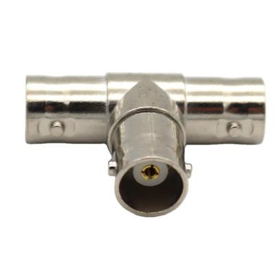 China CCTV BNC T Type RF Coaxial Female Connector , Cable BNC Coaxial RF Female Adapter JYBNC-12A for sale