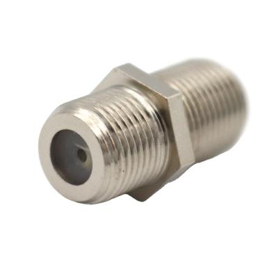 China coaxial connector F female to nickel plated F female connector F81 071501 for sale