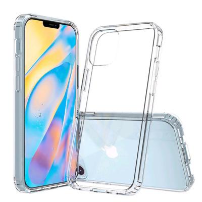 China Soft Shockproof Clear Transparent Shockproof Tpu And PC Hard Phone Case Back Cover For Iphone 13 Series for sale