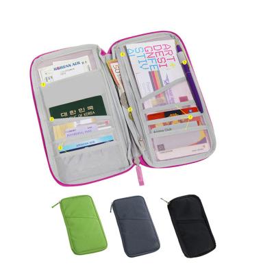 China Wholesale High Quality Bag Multifunction Ticket Document Organizer Money Card Holder Passport Cover Wallet Pocket Travel Passport Holder for sale