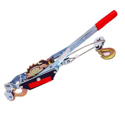 China AUTO Pull Tools 2 Ton Dual Gear Power Puller Double Hooks Hand Power Puller Winch for sale