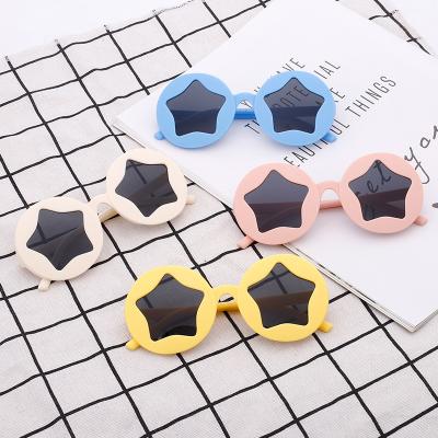 China 2022 Fashion Sunglasses Girls Kids Sunglasses UV400 Star Shape Children Funny Sunglasses for sale