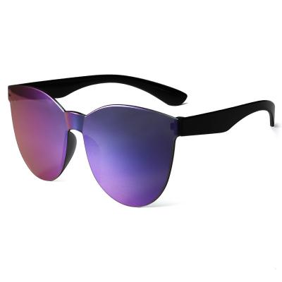 China Fashion Sunglasses Gradient Sun Glass Candy Color Plastic One Piece Frame Rimless Sunglasses for sale