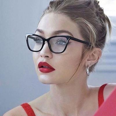 China Fashion Sunglasses Wholesale Large Frames Cheap Oversized Optical Cat Eye Glasses Frames Women Spectacle Glasses for sale