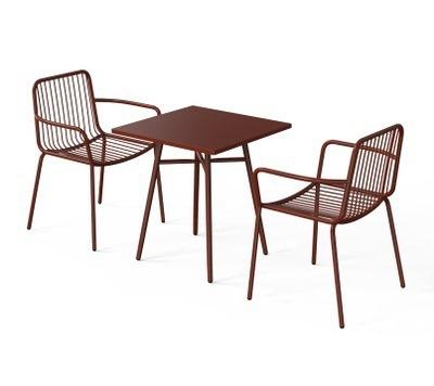 China Modern outdoor table and chair combination tea shop cafe wrought iron leisure table and outdoor chair balcony for sale