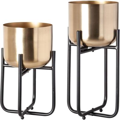 China China Factory Large, Black And Gold Modern Flower Stand MASTER Flower Pot, For Home for sale