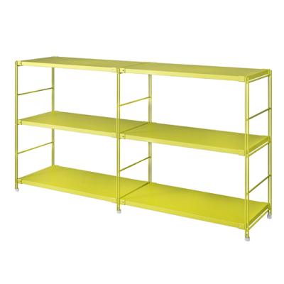 China Universal Corrosion Protection Powder Coated 2 Tier Adjustable Perforated Metal Storage Rack Shelf for sale