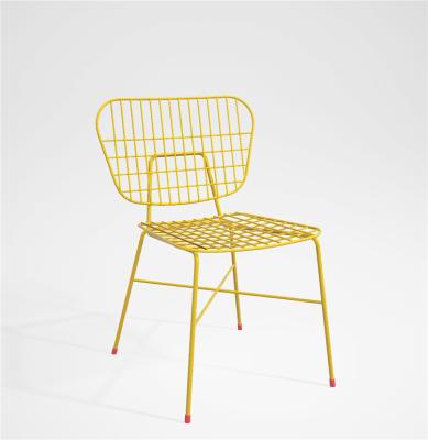 China Wire Welding Creative Design Multi Color Outdoor Or Comfortable Metal Wire Indoor Chair for sale