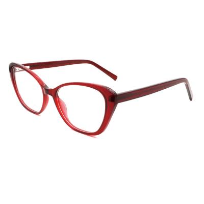 China Protect Eyes Fashion Cat Eye Myopia Glasses Acetate Retro Eyewear Frame by Occhiali for Male and Female for sale