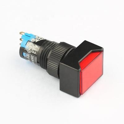 China 1NO 1NC factory price hot sale 5 pin no NC 12mm self-locking push button switch with led for sale