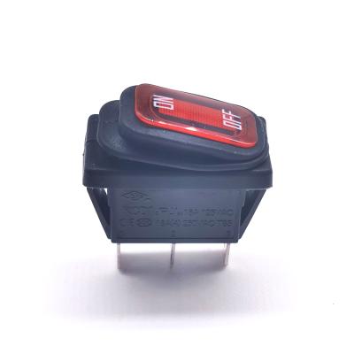 China CE KCD1-085 KCD1-11N-FA4A-B-R-03-AC220 Rohs 16A AC220V Red Light Spst 3 Pin Illuminated Waterproof On Off T85 55 Rocker Switch for sale