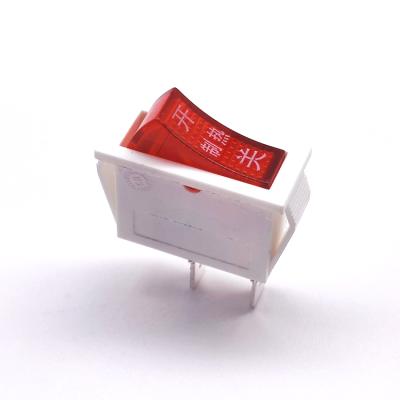 China KCD1-054 Cqc Ce Rohs 16A 250Vac T85 Spdt Red White On On 3 Pin Rocker Switch KCD1-12-CA1A-W-W-07 for sale