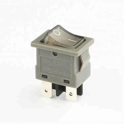 China DPST high quality miniature panel 6a 250v t85 55 led light 4 pin on off rocker switch for sale