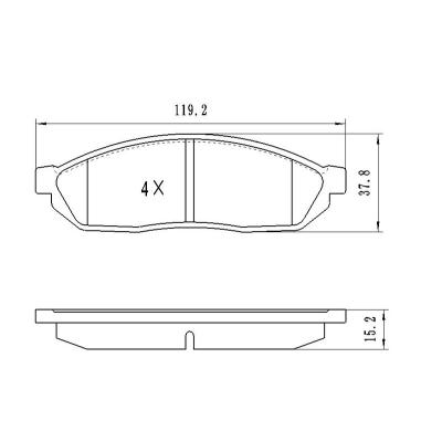 China Passenger Car Passenger Car Brake Pad Manufacturing Auto Parts Front Axle Ceramic Brake Pad Brake System Set With Good Price for sale