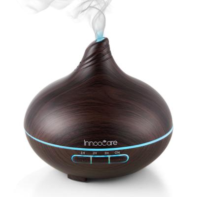 China Household Humidifier Oil Diffuser Factory Success Diffuser 500ml Wooden Grain Ultrasonic Mini Humidifier for sale