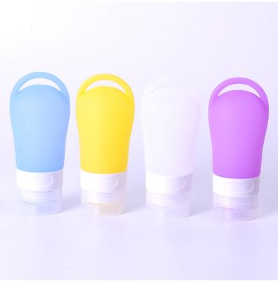 China ZhongDing Accessory Custom Outdoor Travel 38ml 60ml 80ml Travel Silicone Travel Bottles Silicon Bottle Set Cosmetic Travel With Clip for sale