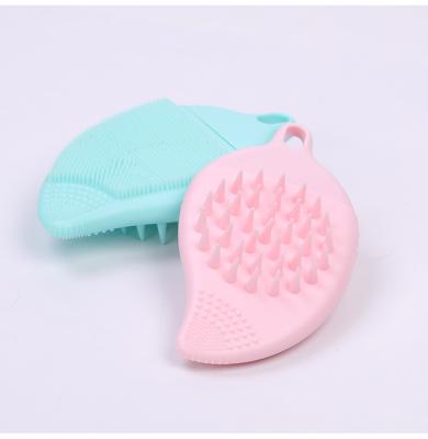 China ZhongDing Custom Clean Mango Serrated Brush Silicone Nose Face Wash Cleansing Brush Dual Personal Care Brush For Home Spa for sale