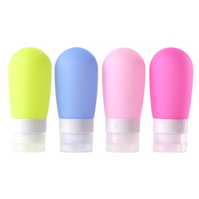 China ZhongDing 60ml Travel Container Subbottling Silicone Outer Squeeze Bottle Refilling Travel Bottle Set Silicone Travel Bottle for sale