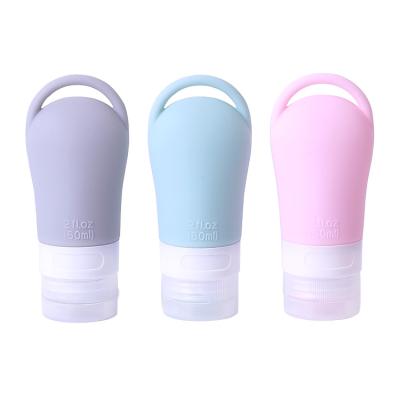 China ZhongDing Hot Sale 38ml 60ml 90ml Outdoor Reusable Travel Containers Luxury Toiletry Kit Silicone Travel Bottle for sale