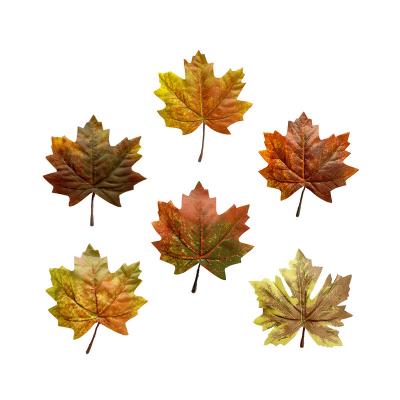 China Wedding Hot Sale 12pcs Artificial Plants Autumn Foliage Fall Leaf Maple Silk Leaves For Thanksgiving Table Home Decor for sale