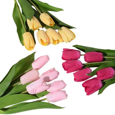 China Wedding Flowers Wholesale High Quality Decorative Tulips Artificial Touch Flower Real Tulips Stem For Office Home Wedding Decor for sale