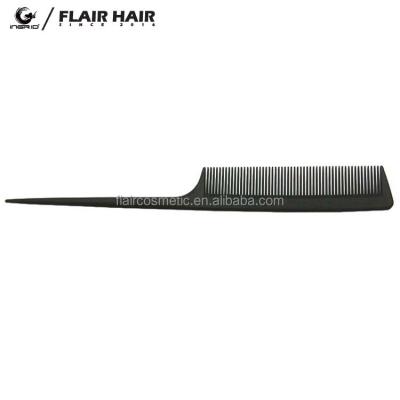 China Salon Professional Black Carbon Fiber Rat Tail Comb For Wholesale for sale