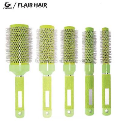 China Custom Round Round Barrel Nano Hair Brush for sale