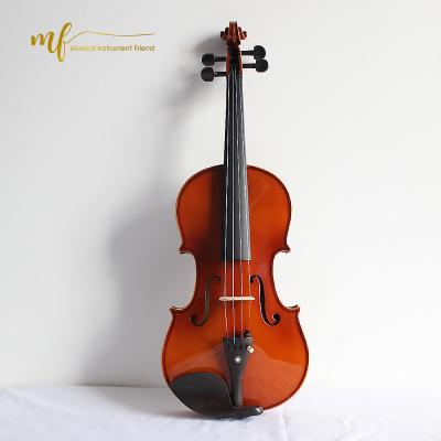 China Beautiful and clean flawless solid violin with handmade white edge ebony parts for sale