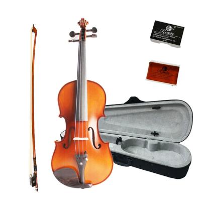 China Solid Superior Violin Solid Violin For Student Brown Color Hardwood Hard Parts for sale