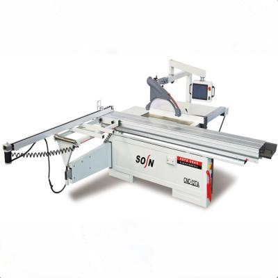 China VERTICAL all control in one touch screen cnc precision sliding table saw with 3200*400mm flange table for sale for sale