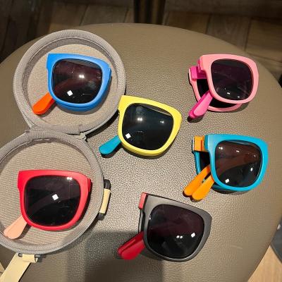 China Fashion Glass Boys Sun Glasses Girls Girls Children Folding Sunglasses Kids Polarized Sunglasses for sale