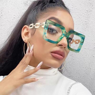 China 2023 Wholesale New Arrival Oversized Anti Blue Light Glasses Optical Frame Reading Glass For Women Glasses Frame Computer Glasses for sale