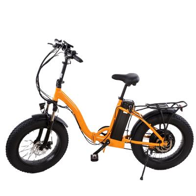 China Standard 20 Inch Mid Drive Fat Tire Folding Electric Bicycle 48V 500W for sale