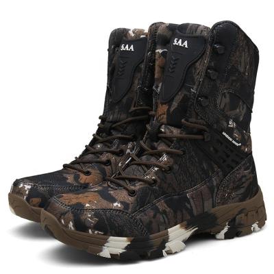 China Camouflage Army Commando Boots Waterproof Hiking Military Safety Tactical Combat Boots for sale