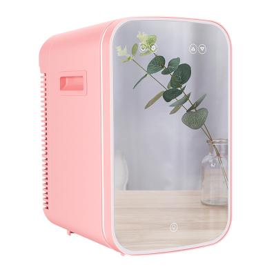 China Factory Price 12l Portable Thermoelectric Mini Refrigerator Cosmetic Glass Door for sale