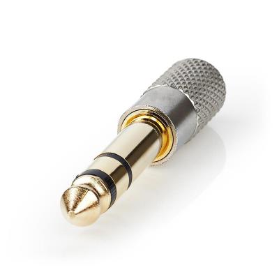 China LAPTOP VAN LINK Zinc Alloy Gold Plated Stereo Connectors 6.35 Male To 3.5mm Female Connector for sale